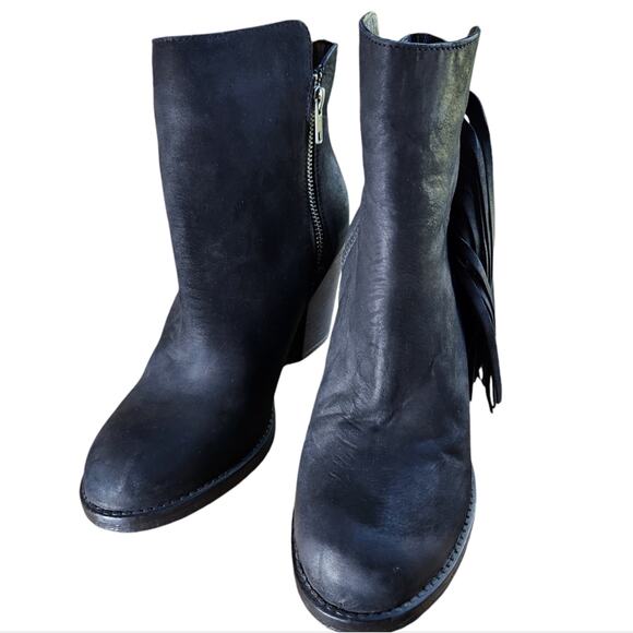 Steve Madden Woodstock Boots black fringe size 7 - Picture 6 of 10